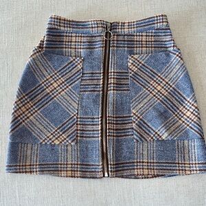Plaid Blue Women's Skirt